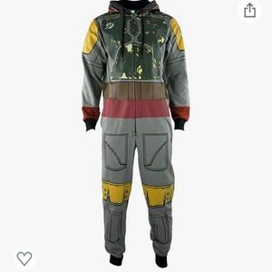 Star Wars - Boba Fett Onesie - Kigurumi - Adult Costume - sz M - Preowned